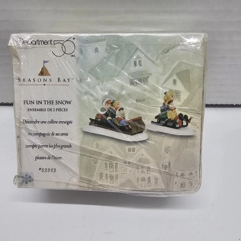 Dept 56 - Seasons Bay - Fun in the‎ Snow - #53323 New Sealed 1998 Retired